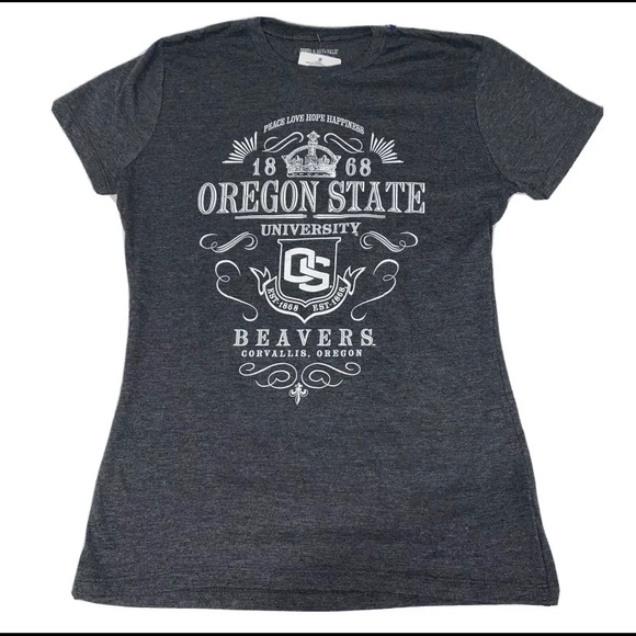 Oregon State Beavers Charcoal Grey Women’s Tee - Picture 1 of 6